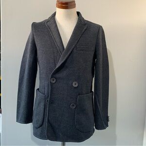 SHIPS men’s dark gray wool double breasted jacket, JP size S = US size XS